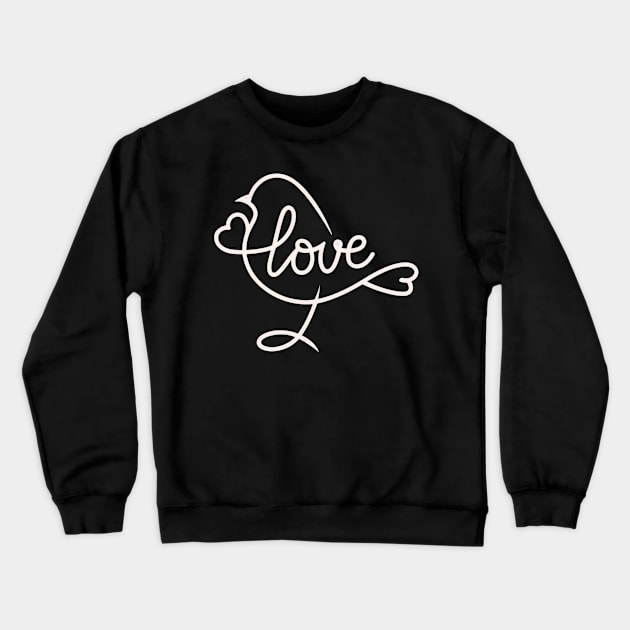 Lovebird Crewneck Sweatshirt by TooplesArt